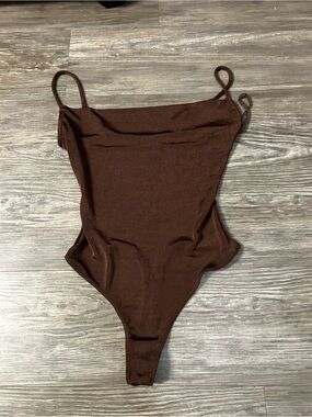 Free people Chocolate Brown Ribbed One-Piece Bodysuit